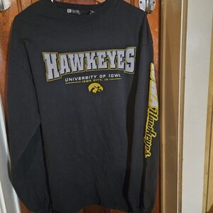 Black Iowa Hawkeyes Long Sleeve Shirt